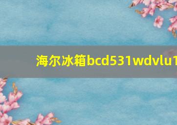 海尔冰箱bcd531wdvlu1