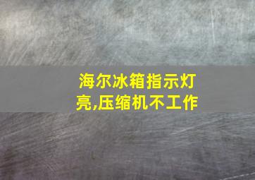 海尔冰箱指示灯亮,压缩机不工作