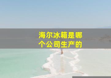 海尔冰箱是哪个公司生产的