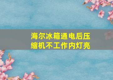 海尔冰箱通电后压缩机不工作内灯亮