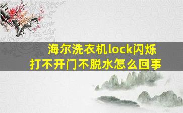 海尔洗衣机lock闪烁打不开门不脱水怎么回事