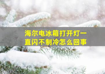 海尔电冰箱打开灯一直闪不制冷怎么回事