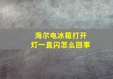 海尔电冰箱打开灯一直闪怎么回事