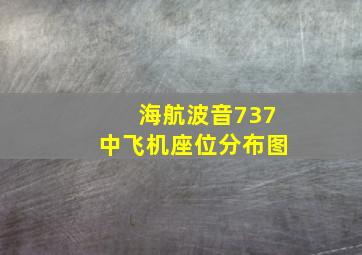 海航波音737中飞机座位分布图