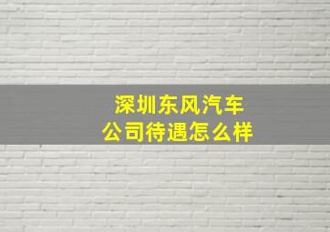 深圳东风汽车公司待遇怎么样