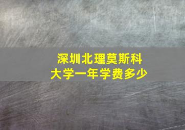 深圳北理莫斯科大学一年学费多少