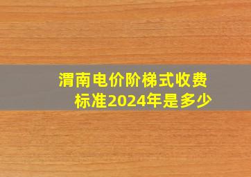 渭南电价阶梯式收费标准2024年是多少