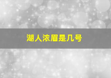 湖人浓眉是几号