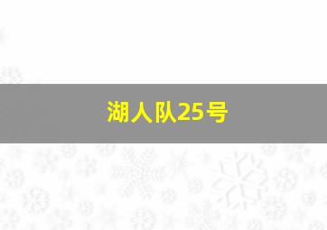 湖人队25号