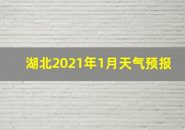 湖北2021年1月天气预报