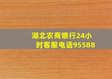 湖北农商银行24小时客服电话95588