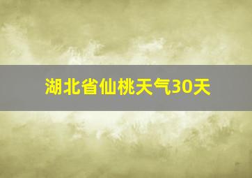 湖北省仙桃天气30天