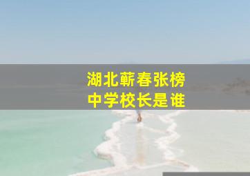 湖北蕲春张榜中学校长是谁