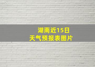 湖南近15日天气预报表图片