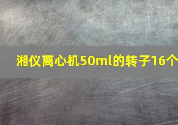 湘仪离心机50ml的转子16个