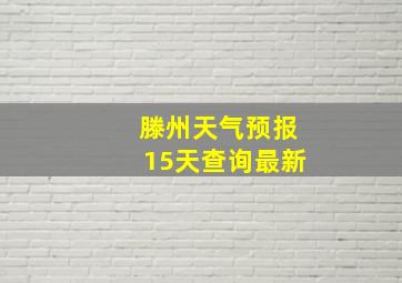 滕州天气预报15天查询最新