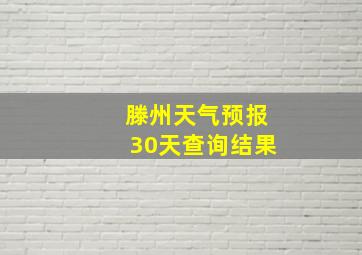 滕州天气预报30天查询结果