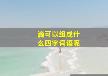 滴可以组成什么四字词语呢