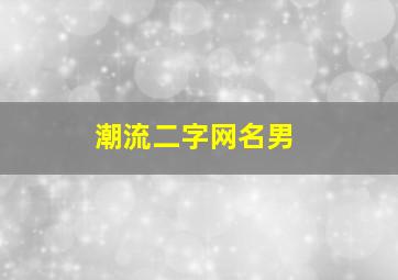 潮流二字网名男