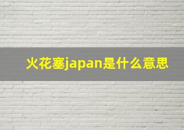 火花塞japan是什么意思