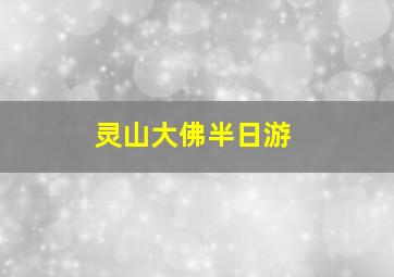 灵山大佛半日游