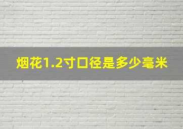 烟花1.2寸口径是多少毫米