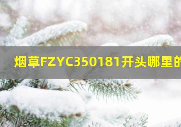 烟草FZYC350181开头哪里的烟