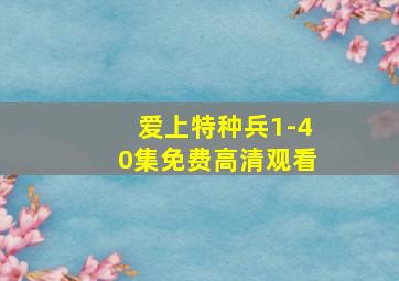 爱上特种兵1-40集免费高清观看