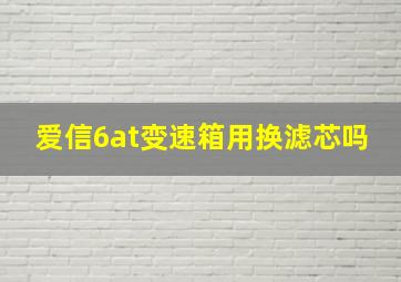 爱信6at变速箱用换滤芯吗