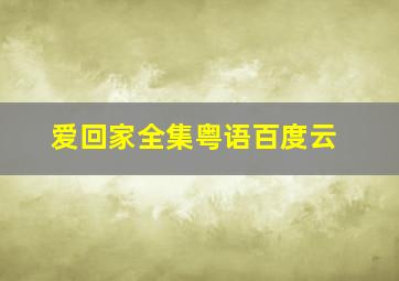 爱回家全集粤语百度云