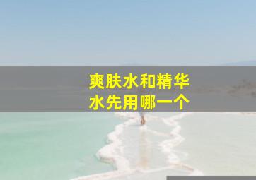 爽肤水和精华水先用哪一个