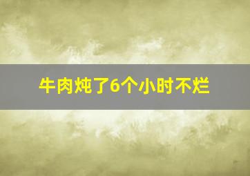 牛肉炖了6个小时不烂