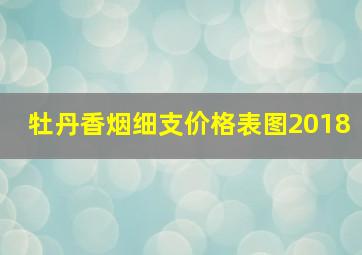 牡丹香烟细支价格表图2018