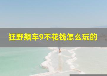 狂野飙车9不花钱怎么玩的