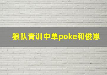 狼队青训中单poke和俊崽