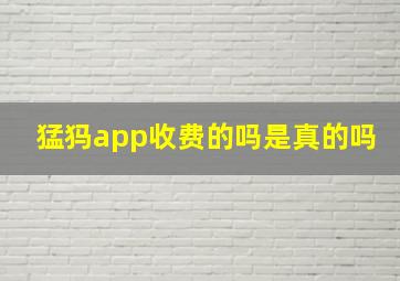 猛犸app收费的吗是真的吗