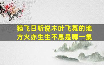 猿飞日斩说木叶飞舞的地方火亦生生不息是哪一集