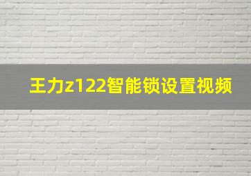 王力z122智能锁设置视频