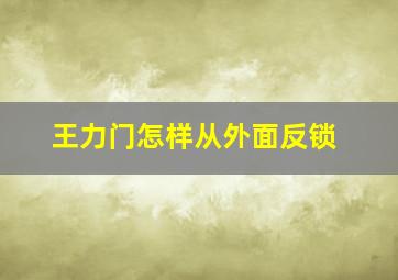 王力门怎样从外面反锁