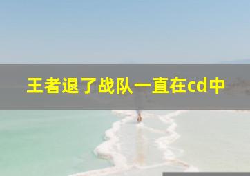 王者退了战队一直在cd中