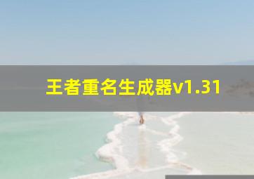 王者重名生成器v1.31