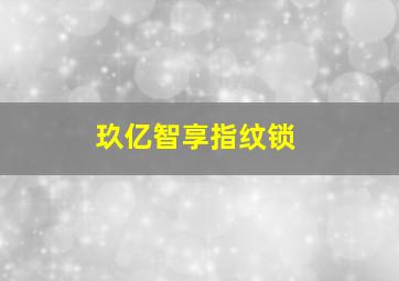 玖亿智享指纹锁