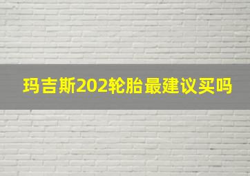 玛吉斯202轮胎最建议买吗