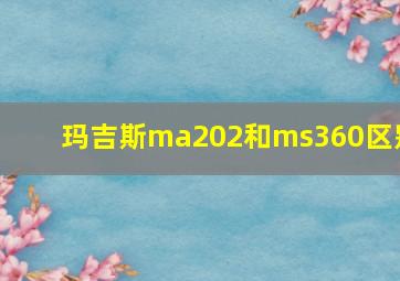 玛吉斯ma202和ms360区别