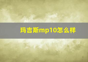 玛吉斯mp10怎么样