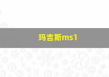 玛吉斯ms1