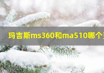 玛吉斯ms360和ma510哪个更好