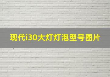 现代i30大灯灯泡型号图片