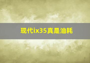 现代ix35真是油耗