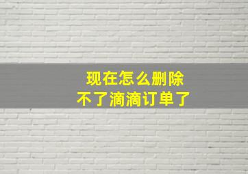 现在怎么删除不了滴滴订单了